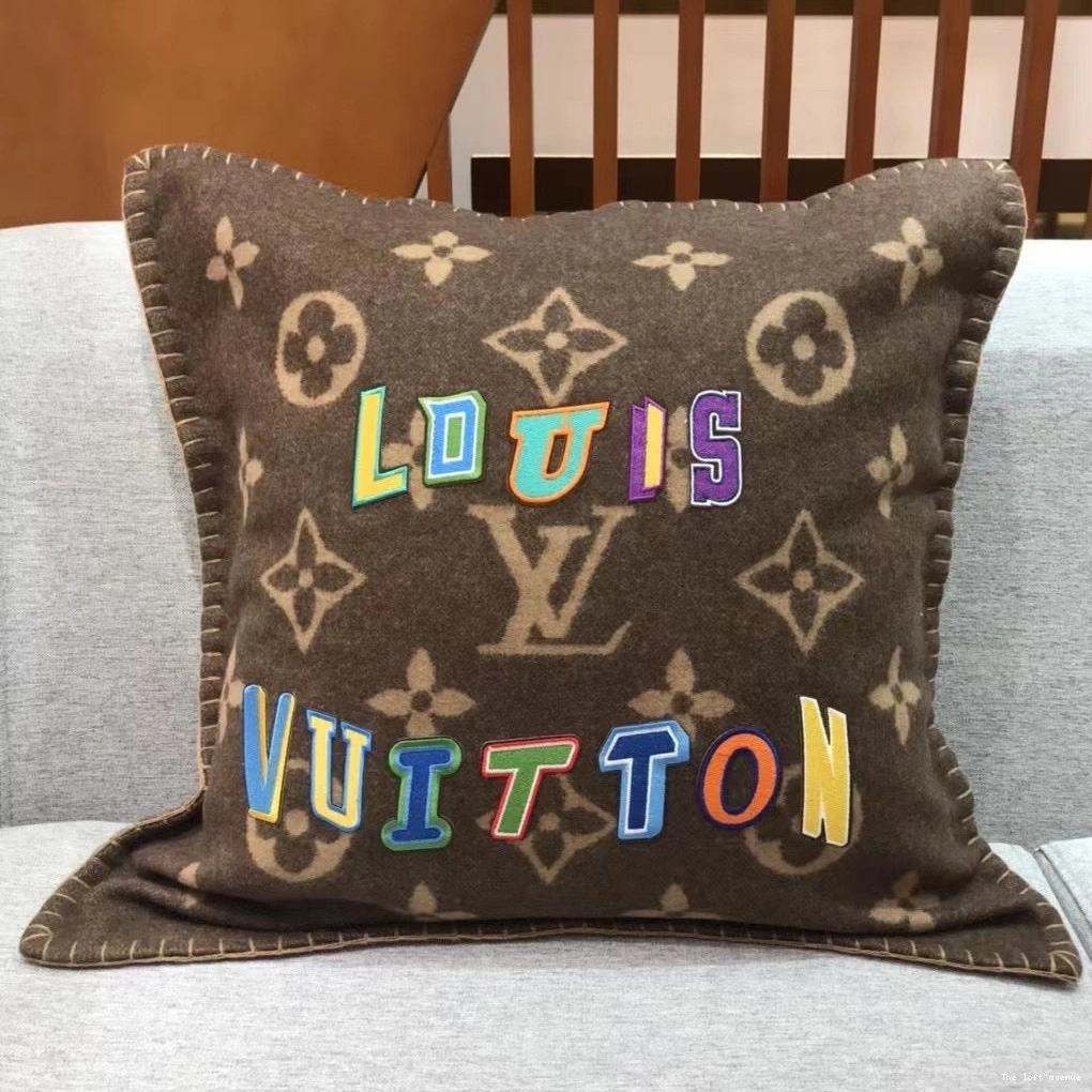 WOOL THROW LV CUSTOM PILLOW LETTERS 0817
